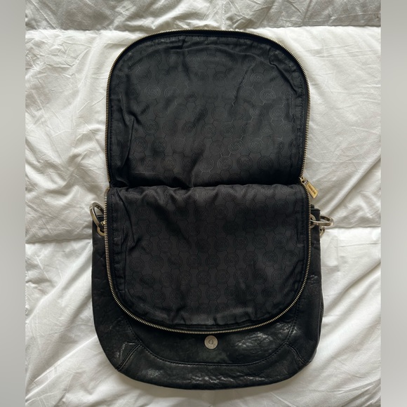 Michael Kors Stanthorpe Distressed Leather Saddle Bag - Picture 6 of 11